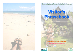 Visitor`s Phrasebook - Andaman Discoveries