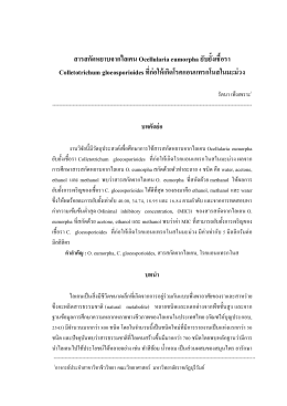 สารสกัดหยาบจากไลเคน Ocellularia eumorpha ยับยั้งเชื้อรา Collet