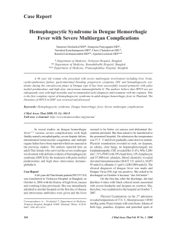 Hemophagocytic Syndrome in Dengue Hemorrhagic