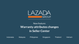 Warranty attributes changes in Seller Center