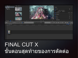 final cut x - Project Video