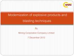 Modernization of explosive products and blasting techniques