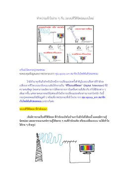 สาระน่ารู้และทำความเข้าใจง่ายๆ กับทีวีดิจิตอลแบบใหม