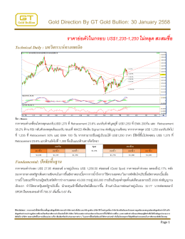 Gold Direction By GT Gold Bullion: 30 January