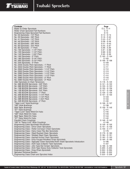 General Catalogue Section E: Sprockets