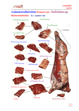 การตัดแต  งแบบชิ้นส  วนใหญ  (Primal Cuts) ชิ้นเนื้อไม