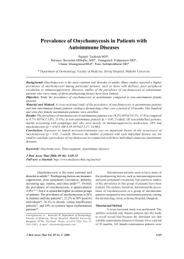 Prevalence of Onychomycosis in Patients with