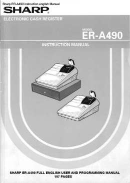 Sharp ER-A490 instruction english Manual - THE-CHECKOUT-TECH