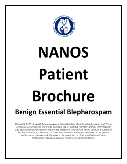 Benign Essential Blepharospam