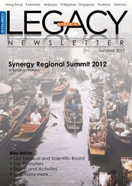 Synergy Regional Summit 2012 NEWSLETTER