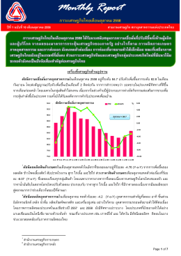 ภาวะเศรษฐกิจไทยเดือนตุลาคม 2558