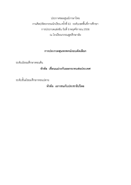 ประกาศของศูนย  ภาษาไทย งานศิลปหัตถกรรมนักเรี