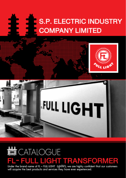 Full light catalogue - หม้อแปลงไฟฟ้า คุณภาพมาตราฐาน ISO