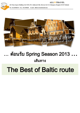 Baltic 7 Days Apr - Jun 2013 AY