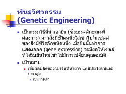 พันธุวิศวกรรม (Genetic Engineering)