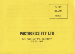 PACTRONICS PTY LTD