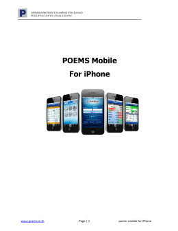 POEMS Mobile for iPhone Manual - หลักทรัพย์ ฟิลลิป (ประเทศไทย) จำกัด