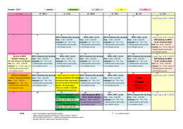 Seminar Schedule - October 2015