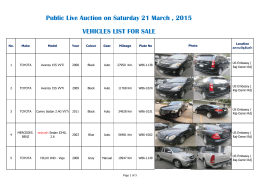 Vehicles for Sale on 21 Mar 15 -