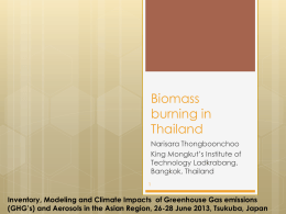 Biomass burning in Thailand