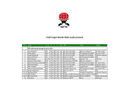 Field-Target Worlds 2010 results protocol