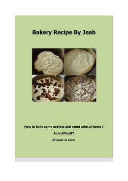 Bakery Recipe By Jeab
