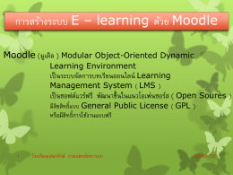 การสร้างระบบ E – learning ด้วย Moodle