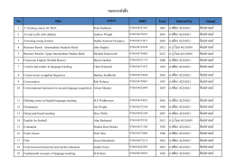 No Title ISBN Year Selected by School รายการหนังสือ