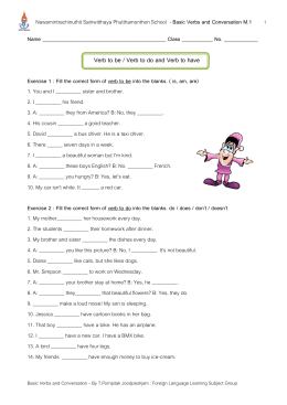1. Basic Verbs and Conversation Practice