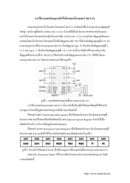 การใช  งานพอร  ตอนุกรมในไมโครคอนโทรลเลอร  MCS-51