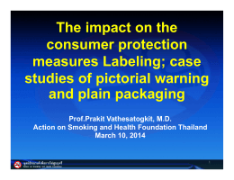 The impact on the p consumer protection measures Labeling