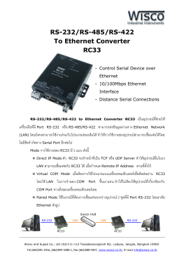 RS-232/RS-485/RS-422 To Ethernet Converter RC33