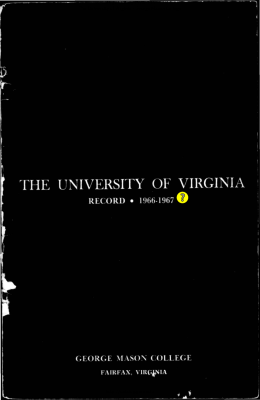 College Catalog 1966-1967 - Office of the University Registrar