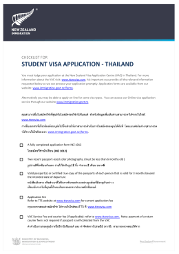 student visa application - thailand