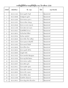 รายชื่อผู้กู้ที่ได้รับการอนุมัติให้กู้ยืม กรอ. ประจำปีการศึกษา2558