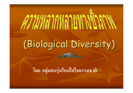 ความหลากหลายทางพันธุกรรม ( Genetic Diversity )