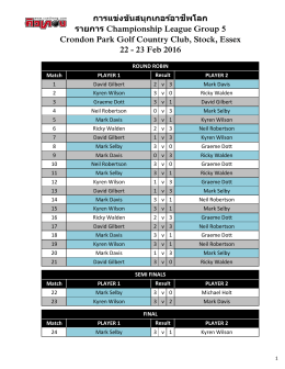 การแข่งขันสนุกเกอร์อาชีพโลก รายการ Championship League Group 5