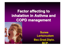 Factor affecting to inhalation in Asthma and COPD
