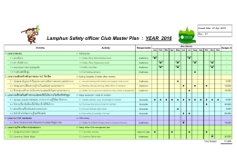 Safety officer club Master Plan 2016 (Rev.01)