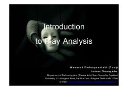 Introduction Play Analysis