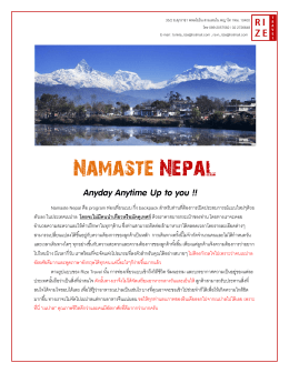 Namaste Nepal - The Rize Travel