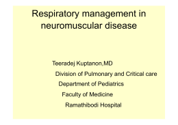 Respiratory management in neuromuscular disease