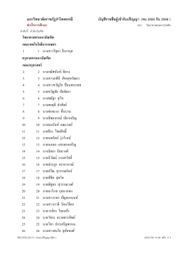 มหาวิทยาลัยราชภัฏร าไพพรรณี บัญชีรายชื่อผู้เ