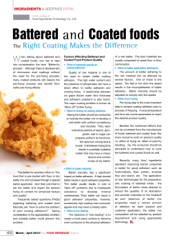 Battered and Coated foods - fit