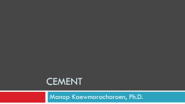 cement - ภาควิชาวิศวกรรมโยธา มหาวิทยาลัยเชียงใหม่