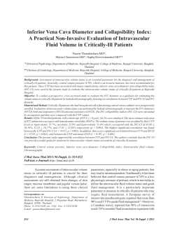 Inferior Vena Cava Diameter and Collapsibility Index