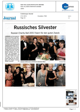 Russisches Silvester - Russian Charity Ball in Luxembourg