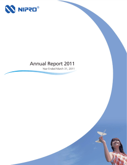 NIPRO ANNUAL REPORT 2011