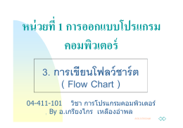 3. การเขียนโฟลว์ชาร์ต ( Flow Chart )