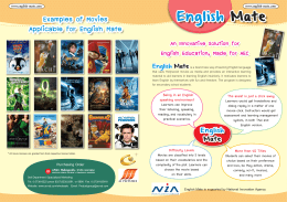 Examples of Movies Applicable for English Mate